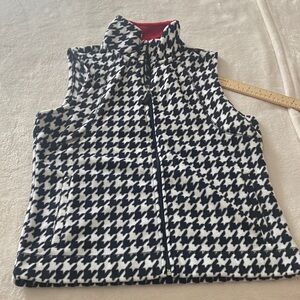 Kim Rogers Black and White Houndstooth Vest